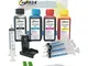 refill24 Kit di ricarica compatibile per cartucce d'inchiostro HP 338, 343 nero e a colori...