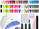 42 Colori Kit Semipermanente Unghie, MYSWEETY 48W Fornetto Unghie Smalto Unghie Mul-colori...