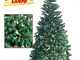 Gstore Albero di Natale Verde con Punte INNEVATO con Bacche PIGNE (180 cm)