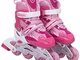 Pattini in Linea Bambino - Luminous Rullo Anteriore - Taglia Regolabile - Rosa - Tg. L (39...