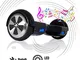 ACBK - Scooter Elettrico Hover Autobilanciato con Ruote da 6.5'' (Bluetooth + Luci a LED)...