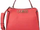 Guess Uptown Chic Turnlock Satchel Borsa a Tracolla da Donna, Corallo, Taglia Unica