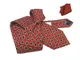 Avantgarde Cravatta lana uomo rosso bordeau paisley neri beige colore rosso bordeaux abbin...