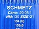 Schmetz - 10 aghi a testa rotonda per macchina da cucire, sistema 134 (R), spessore indust...