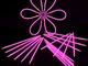 Decotrend-Line-100 Braccialetti Starlight Glowstick Fluo Neon, Colore Rosa, 100102