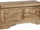 Biscottini Cassapanca Legno Vintage 100x38x48 cm | Panca Legno di Tiglio | Panca Contenito...