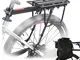 Malayas - Portapacchi per bicicletta in lega, con catarifrangente, capacità di carico 50 k...