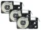 vhbw 3 x Cartucce a cassetta 12mm compatibile con Casio CW-L300, KL-100E, KL-120, KL-1500,...