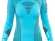 X-Bionic Running Effektor Power Ow Lg_Sl, Maglia Donna, Turchese/Antracite, L