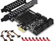 SupaGeek 8 Porte PCIe SATA Card, PCIe x1 Scheda Controller Non Raid per Dischi rigidi SATA...