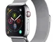 Apple Watch Series 4 (GPS + Cellular) cassa 44 mm in acciaio inossidabile e loop in maglia...