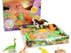 Weeygo Magic Sand Sabbia Modellabile - 500g Sabbia Magica da Gioco, Dinosauro Playset Arti...