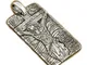 LINSION 999 - Ciondolo a forma di crocifisso di Gesù con incisione in argento puro 9X037S...