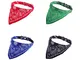 Teegxddy Collare a bandana per cani 4 pezzi con bretelle regolabili, bandana con bretelle...