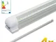 LEDVero 4x SMD LED Tubo 150cm integrato - Tubo fluorescente Bianco caldo T8 G13 - Cover tr...