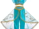 Cozyhoma - Costume di Carnevale da principessa araba, con lustrini, per bambine