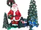Christmas Concepts® 5"/ 13cm LED Illumina la Scena di Natale (Babbo Natale con Regali)