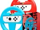 Orzly Volante Nintendo Switch (Confezione Doppia) – Confezione di Accessori Rossi & Blu pe...