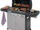 Campingaz Gas Grill Master Serie 4 Classic a, Nero, 160 x 120 x 151 cm, 2000030707