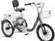 Kays Bici Cruiser Triciclo per Adulti Bicicletta a 3 Ruote Triciclo Pieghevole 20 Pollici...