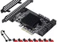 MZHOU SATA PCIE Controller, 4X 8 Porte SATA ASM575 + 1166 Chip a 8 Porte, Supporta 8 Conve...