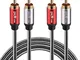 picK-me Cavo Audio RCA 2 Maschio a 2 Maschio, Cavo di Interconnessione Audio Stereo RCA pe...