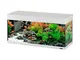 Acquario Ferplast DUBAI 100 LED vetro completo accessoriato bianco nero 190 L