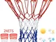 ECHG 2 reti da basket resistenti per tutte le stagioni, standard 12 canestro di ricambio p...