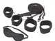 BONDAGERIE® Kit letto con Manette, Morbide e Imbottite, regolabili e sganciabili vari colo...