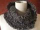 Scaldacollo Melange Nero-Grigio fatto a mano - Warm neck Melange Black-Gray handmade