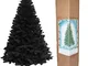 SHATCHI Albero di Natale Artificiale Nero, 550 Punte, Decorazione per la casa, 180 cm, 1,8...