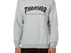 THRASHER Skatemag Crew Felpa Uomo, Uomo, Felpa, 112103M/GY, Grigio, M