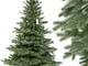 FairyTrees Albero di Natale artificiale Abete alpino Premium, con supporto in legno, 180cm...