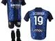 Ciro Completo Calcio Maglia J. Correa Inter, Pantaloncino con Numero 19 Stampato e Calzett...