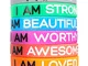 Solza Braccialetti in Silicone motivazionali Set di 6 Braccialetti in Silicone, 6 Colori e...