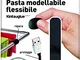 Loctite Kintsuglue Pasta modellabile, pasta adesiva flessibile nera per riparare, ricostru...