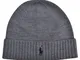 Ralph Lauren Polo Beanie Hat Wool Grey Mens One Size One Size