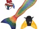 Sun Tails Set Premium pinne da sirena Seven Seas Classic principessa sirena pinna coda cos...