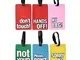 com-four® 6x etiquette in plastica da attacare alla valigia. Cartellini per i bagagli con...