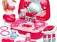 Buyger 21 Pezzi Giochi Trucchi Bambina Gioielli Specchiera Make Up Giocattolo Regalo Bambi...