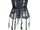 Beauty-You Donne Bustino Corsetto Sexy Cintura Cincher Vita Con Reggicalze 3XL