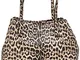 Guess Vikky Tote Borsa a Spalla da Donna, Leopardato, Taglia Unica