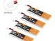 MakerStack 4pcs 600mAh 1S 3.7V LiPo Batteria 50C JST-PH 2.0 PowerWhoop Connettore mCPX Bat...