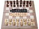 Zerodis Set di Scacchi in Legno, 12"x12" 3 in 1 Scacchi e Dama e Backgammon Pieghevole Gio...