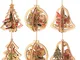 Decorazioni Albero in Legno di Natale Addobbi in Legno Pendente Ornamenti di Albero 3D Fai...