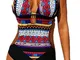 Costumi da Bagno Interi Donna Trikini Costume da Mare Spiaggia Piscina Sexy Bohemian in Pi...