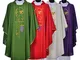 Holyart Casula sacerdotale 100% Poliestere spighe UVA, Verde