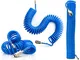 Tubo Aria Compressa Spirale 10 Metri Flessibile Per Compressore Raccordo Blu