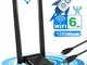 Tokenhigh Adattatore Antenna WiFi USB, Dual Band WiFi 1200Mbps (300Mbps/2.4G & 867Mbps/5.8...