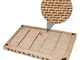 Pieviev Tessuto Sisal Tappetini Tiragraffi per Gatti (44.5x25.9x3.5cm) con Erba Gatta (1 P...